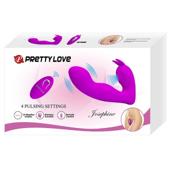 Мультифункціональний вібростимулятор на пульті керування Pretty Love Josephine Violet, BI-014843W