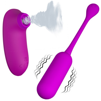 Комплект з віброяйця та вакуумного стимулятора Pretty Love CURUPIRA Multifunctional 2 in 1, BI-014872W