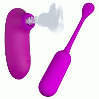Комплект з віброяйця та вакуумного стимулятора Pretty Love CURUPIRA Multifunctional 2 in 1, BI-014872W