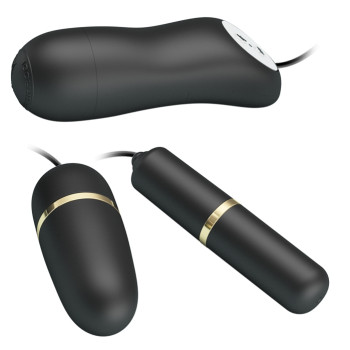 Виброяйцо-электростимулятор Pretty Love Double Vibro-Bullets, BI-014878