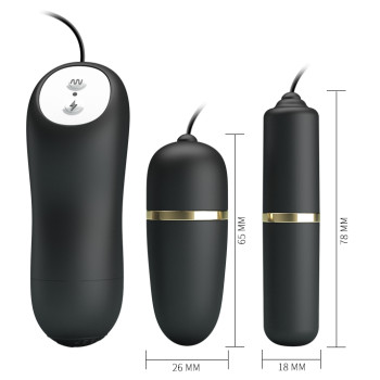Виброяйцо-электростимулятор Pretty Love Double Vibro-Bullets, BI-014878