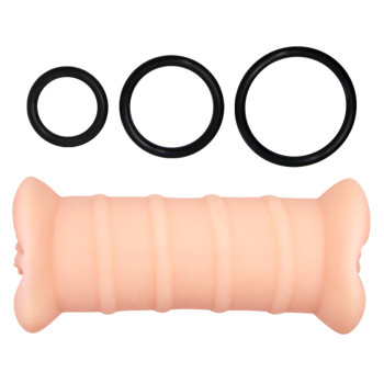 Мастурбатор-вагіна з двома входами та вібрацією CRAZY BULL - EMMA Double Vagina, BM-009148ZH