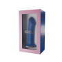 Двухслойный дилдо Adrien Lastic Hitsens 1 Blue, подходит для страпона, диаметр 4,5 см, длина 17,7 см