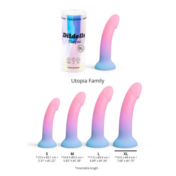 Дилдо с цветным градиентом Love To Love DILDOLLS - UTOPIA XL ультрамягкий