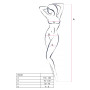 Бодістокінг Passion BS038 white, комбінезон, імітація панчіх і пояса