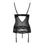 Корсет с открытой грудью Passion Exclusive NORTH CORSET L/XL, black, пажи, трусики, шнуровка