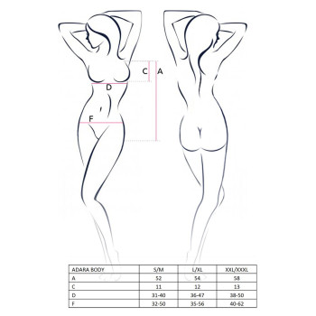 Боди-монокини Passion ADARA BODY L/XL, black
