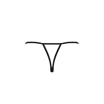 Трусики кружевные с доступом Passion Exclusive VIOLANTE THONG L/XL, black