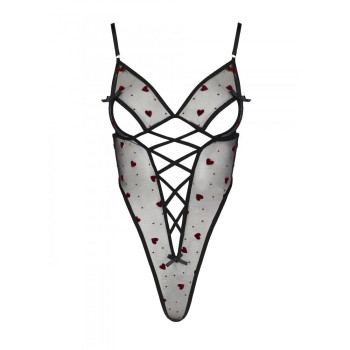 Эротическое боди с рисунком Passion LOVELIA BODY S/M, black