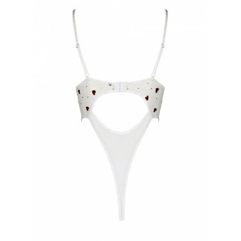 Эротическое боди с рисунком Passion LOVELIA BODY S/M, white