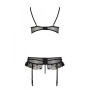 Сексуальный комплект с поясом для чулок Passion LOVELIA SET L/XL, black