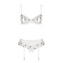 Сексуальный комплект с поясом для чулок Passion LOVELIA SET XXL/XXXL, white