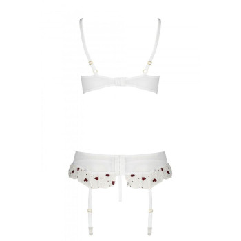 Сексуальный комплект с поясом для чулок Passion LOVELIA SET XXL/XXXL, white