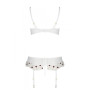 Сексуальный комплект с поясом для чулок Passion LOVELIA SET XXL/XXXL, white