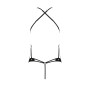 Боди с открытым доступом Passion TASMINA BODY S/M, black, экокожа, шнуровки, ажурные кружева