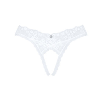 Кружевные танга Obsessive Heavenlly crotchless thong  M/L, с доступом