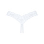 Кружевные танга Obsessive Heavenlly crotchless thong  XL/2XL, с доступом