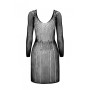 Полупрозрачное мини-платье Passion BS101 One Size, white, рукава-митенки