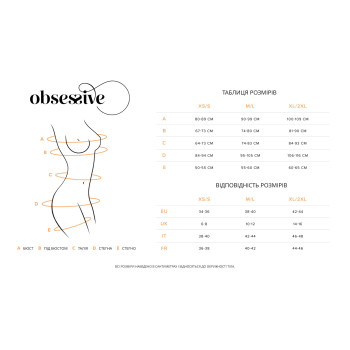 Трусики-стрінги Obsessive Blomentis thong, XL/2XL, чорні, мереживні, боковинки — подвійні смужки