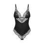 Тедди Obsessive Lobellis teddy, XS/S, черное, лиф с мягкой чашкой, открытая спина, низ-стринги