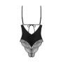 Тедді Obsessive Lobellis teddy, XL/2XL, чорне, ліф з м’якою чашкою, відкрита спина, низ-стрінги