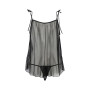 Сорочка прозрачная беби-долл Passion MELANIA CHEMISE L/XL, black, трусики, на тонких бретелях