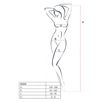 Бодистокинг Passion BS056 red, комбинезон, имитация чулок