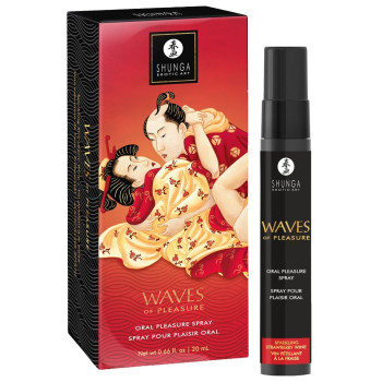 Спрей для посилення слиновиділення Shunga Waves of Pleasure Strawberry Sparkling Wine