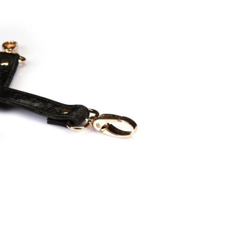 Хрестовина для фіксації Liebe Seele Boudoir Amor Pink Hogtie Black, на карабінах
