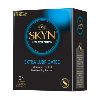Безлатексні преміум-презервативи SKYN Extra Lubricated 24 шт, на 40 % більше змазки