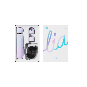 Вакуумний кліторальний стимулятор Zalo Lia Floral White, 3 насадки, 3 режими, різна інтенсивність
