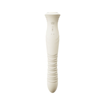Смарт пульсатор-кролик з вібрацією Zalo Mose 2 Ivory White, підігрів до 42 °C, кристал Swarovski