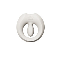 Ерекційне смарт-віброкільце Zalo Apis Ivory White, до 4 годин роботи, зарядний кейс