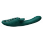 Смарт-вибратор Zalo Ares Turquoise Green, подогрев, 3 мотора, язычок для клитора, стимуляция точки G