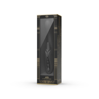 Смарт-вибратор Zalo Ares Obsidian Black, подогрев, 3 мотора, язычок для клитора, стимуляция точки G