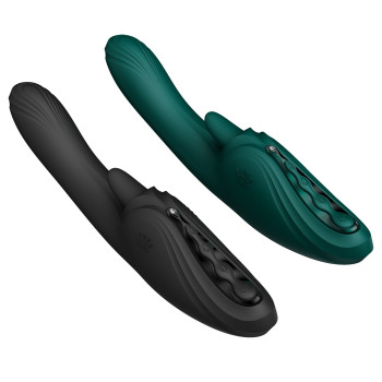 Смарт-вибратор Zalo Ares Obsidian Black, подогрев, 3 мотора, язычок для клитора, стимуляция точки G