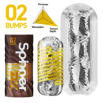 Мастурбатор Tenga Spinner DX 02 Bumps, с упругой стимулирующей спиралью внутри, среднее воздействие
