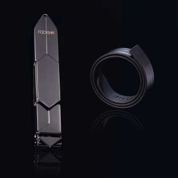 Регульована шльопалка LOCKINK Adjustable Slapper for Impact Play, чорна, натуральна шкіра