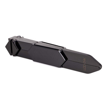 Регульована шльопалка LOCKINK Adjustable Slapper for Impact Play, чорна, натуральна шкіра