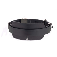 Маска на глаза LOCKINK Blindfold Kit, черная, натуральная кожа, регулируемый объем