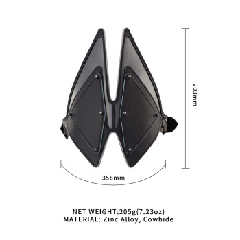 Маска на очі LOCKINK Vixen Blindfold, чорна, натуральна шкіра, регульований обсяг