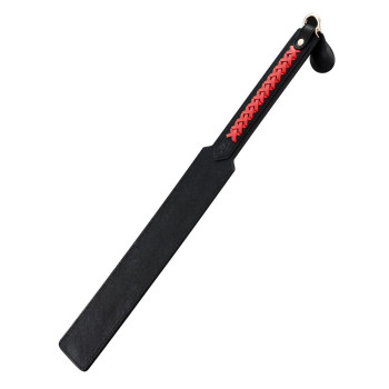 Паддл LOCKINK SEVANDA Braided-handle Spanking Paddle, чорно-червоний, гладенький, з плетінням на ручці