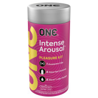 Подарочный набор ONE Intense Arousal, в комплекте 6 презервативов, 6 саше с лубрикантом, виброкольцо