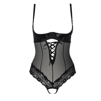Боди с открытой грудью Passion Exclusive NORTH BODY L/XL, black
