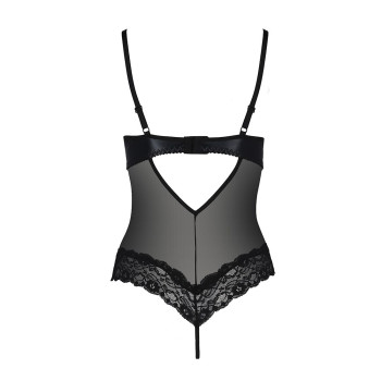 Боди с открытой грудью Passion Exclusive NORTH BODY L/XL, black