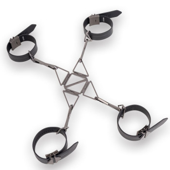 БДСМ-набір LOCKINK Bondage & Restraint Set, чорний, натуральна шкіра, фіксатори, маска, кляп