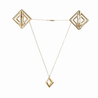 Зажимы для сосков с легкой подвеской LOCKINK Adjustable Nipple Clamps with Light Pendant, золотистые