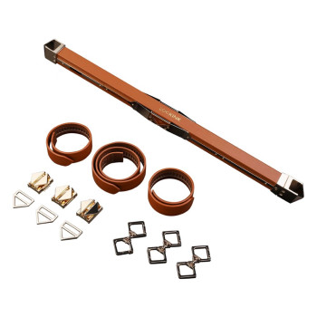 Фіксатор-розпірка LOCKINK Adjustable Spreader Bar Set, коричневий, шкіряний, ремені для шиї, рук/ніг