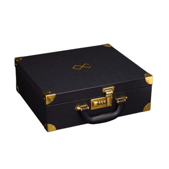 БДСМ-набір LOCKINK Moonlight Treasure Chest, чорний, натуральна шкіра
