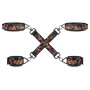 БДСМ-набір LOCKINK The Flowering Serpent Bondage Set, чорний, з малюнком у вигляді змій, 7 предметів